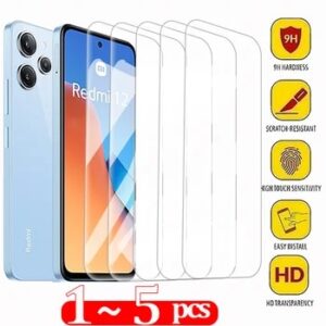 1-5PCS Transparent Tempered Glass For Xiaomi Redmi 12 Screen Protector Redmi Note 13 12 Pro Plus 5G HD Scratch Proof Front Film Redmi 12 C 9C 12C 10C 13C Movil Protector Pantalla Redmi12 Mobile Phone Glass