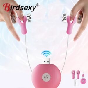 10 Modes Electric Nipple Clamp Breast Massage Vibrator Enhancer Bondage Adult Stimulator Sex Toys For Women Couples Female