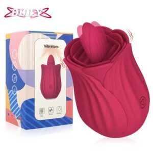 10 Speeds Mini Rose Vibrator Licking Tongue For Women Vibration Clitoral Climax Stimulator Dildo G Spot Massager Adult Sex Toys