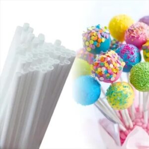 100/200Pcs Plastic Lollipop Stick Safe White DIY Baking Accessories Mold Cake Chocolate Sugar Candy Lollypop Baking Tools