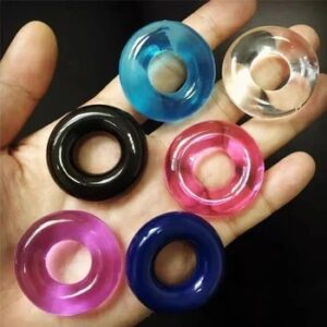 10PCS Doughnuts Cock Rings TPE Silicone Durable Penis Ring Adult Men Ejaculation Delay Penis Enlargement Sex Toys for Male Sex