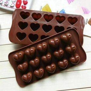 15 Cavities Mini Love Heart Chocolate Mold Silicone Candy Molds Diamond Gummy Jelly Mould Kitchen Cake Decoration Accessories