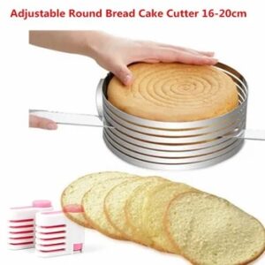 1PC Adjustable Round Bread Cake Cutter Slicer Stainless Steel Cake Cutter 6 Layers Slicer Mousse Ring Mould Baking Tool