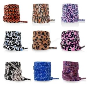 1Pair Animal Pattern Shoelaces Flat AF1/AJ Sneakers Shoe laces Tiger/Snake/Leopard Print Shoelace 120/140/160CM Shoes Strings