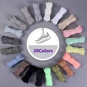 1Pair New 2022 Round Shoelaces Polyester Solid Classic For Yezy Sports Martin Boot shoeslace Sneaker Shoe Laces Strings 20colors