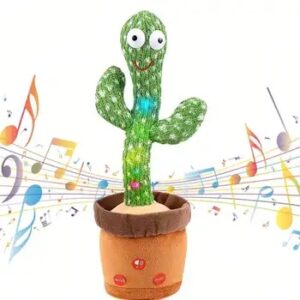 1pc-Dancing Talking Cactus Toys For Baby Boys And Girls, Singing Mimicking Recording Repeating What You Say Sunny Cactus Up Plus