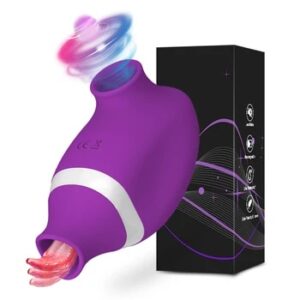 2 in 1 Clit Sucker Vibrator Female for Women G-Spot Sucking Licking Double Stimulation Nipples Massagers Tongue Sex Toy Adult