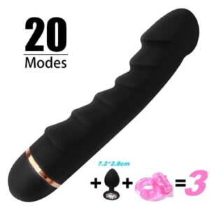 20 Modes Vibrator Soft Silicone Dildo Realistic Penis Strong Motor G-spot Clitoral Stimulator Female Masturbator Adult Sex Toys