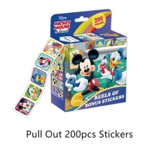 200 Sheets/Box Disney Cartoon Stickers Mickey Mouse Minnie Mouse StIckers Cute Kawai Baby Girl Boy Toy