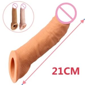 21Cm Enlargement Penis Extender Sleeve Reuseable Condom Delay Ejaculation Sex Toys For Men Intimate Goods Sex Shop