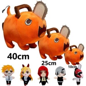 25cm Anime Chainsaw Man Dolls Plush Toy Cartoon Pochita Orange Dog Pillow Stuffed Soft Toy for Kids Birthday Gift