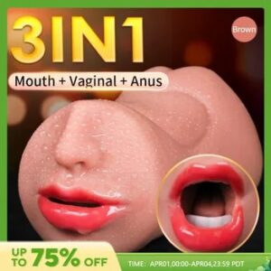 3 IN 1 Sex Toys Masturbation For Men Deep Throat Artificial Real Pussy Oral Male MasturbatorBlowjob Realistic Rubber Vagina