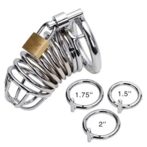 3 RINGS/KIT BDSM Sex Toy for Men Chastity Device Penis Lock Erotic Bondage Husband Loyalty Big Metal Cock Cage Gay Testicle Jewe