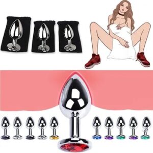 3 Size Stainless Steel Crystal Anal Plug Stimulator Anal Sex Toy Anal Trainer Prostate Massager Dildo BDSM Toy for Women Man Gay