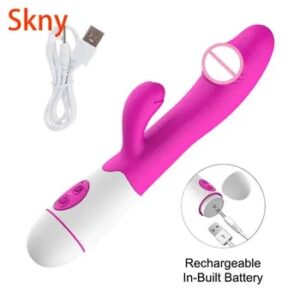 30 Speed Rechargeable Handheld Silicone Adult Clit Clitoral Clitoris Sex Toy G Spot Dual Motor Rabbit Vibrator for Women Female