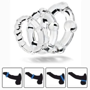 3Pcs Silicone Penis Rings Delaying Ejaculation Cock Rings Lock Ejaculation Adult Games Sex Rings For Men Couples Erotic Sex Shop