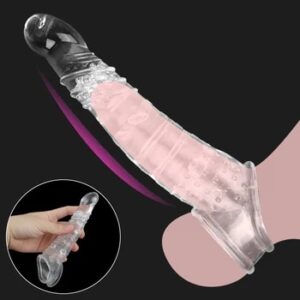 5-9cm Extender Penis Enlargement For Men Cock Ring Delay Ejaculation Testis Lock Bondage Strapon Thick Condoms Sex Toys Couples