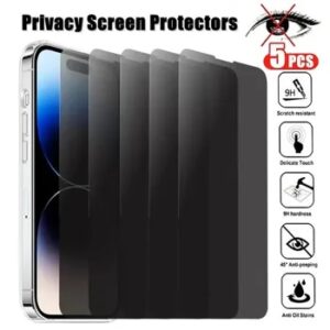 5Pcs Privacy Screen Protectors for IPhone 15 12 13 14 Pro Max Mini 7 8 Plus Anti-spy Tempered Glass for IPhone 11 Pro XS MAX XR