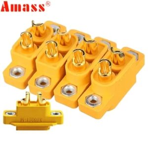 5pcs/lot AMASS XT60E-M XT60 Male Plug Connector For Racing Models/Multicopter Fixed Board/ DIY Spare Part Car Drone Toys