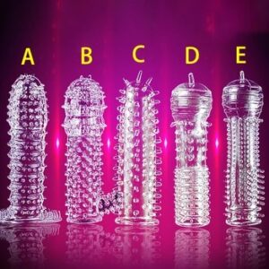 Adult Penis Sleeve Reusable Condoms Sex Toys for Men Delay Ejaculation G Spot Stimulation Safer Contraception Cock Ring Extender