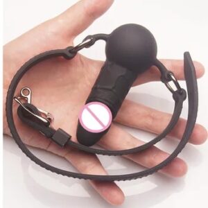 BDSM Silicone Penis/Dildo Mouth Penetration/Ball Gag Reversible Dual Use,Sex Toys For Couples,Bondage