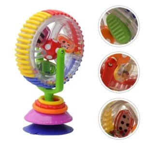 Baby Rotating Ferris Wheel Rattle with Suction Cup Early Development Rattle Toy Funny Feeding Plaything for Babies and Toddlers