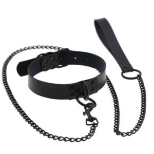 Bdsm Sex Collar Bondage Necklace Slave Leash Steel Chain Rivet Choker Dog Chain Punish Neck Collars Sex Toys For Woman Man