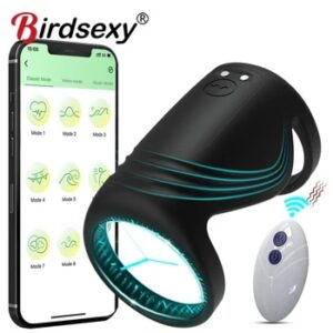 Bluetooth Male Masturbator Penis Delay Trainer Mens Vibrator APP Control Glans Stimulater Massager Cockring Sex Toys for Men