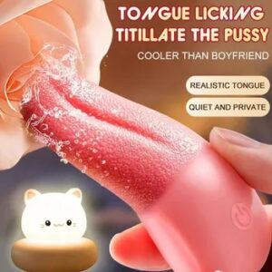 Clitoral Licking Vibrator, Heated Tongue Vibrator with 10 Vibration Modes, Tongue Toy for Women G Spot Clitoral Stimulator Nippl