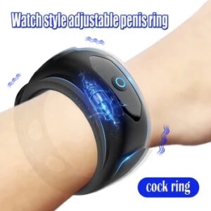 Cock Ring Vibrators Watch Design Couple Vibrating Penis Rings Adjustable Delay Ejaculation Sex Toys for Adults 18