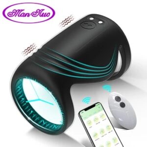 Cockring Vibration Sex Toys for Men APP Bluetooth Wearable Stretching Penis Masturbator Romote Control Lasting Training Massager