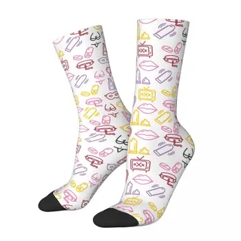 Cool Unisex Cartoon Sextoy BDSM Lover Crew Socks Fetish Accessories Pattern Merchandise Football Socks Cotton Best Gift Idea