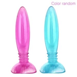 Dildo Masturbation Jelly Anal Plug Real Skin Feeling Butt Plug for Beginner Prostate Massager Sex Toys for Women Color Random