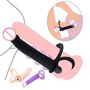 Double Penetration Anal Plug Dildo Butt Plug Bullet Vibrator For Men Strap On Penis Vagina Plug Adult Sex Toys For Couples