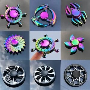 EDC Fidget Spinner Metal Toy Rainbow Spiner R118 Hand Spinner Toys Adult Relieves Stress Children Raytheon Mushroom 60-65mm