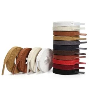 Fashion Flat Waxed Cotton Shoe Laces Unisex Boots Casual Sneakers Shoelace Leather Laces Shoes Boots Waterproof for Shoelaces