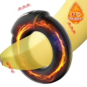 Heating Cock Penis Vibrating Ring for Man Cockrings Male Delay Ejaculation Massager Long Lasting Erection Sex Toy Vibrator