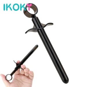 IKOKY 10ML Oil Launcher Syringe Lubricant Injector Sex Toys For Couples Anal Vagina Clean Tools Enema Inject Lubricant