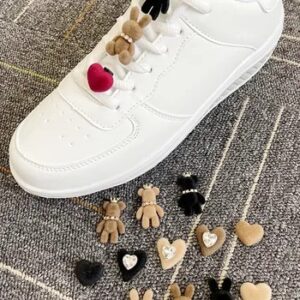 Kawaii Bear Rabbit Shoe Decorations Diy Rhinestone Shoelaces Charms Velvet Shoe Buckles Accessories For Sneakers Girls Gifts