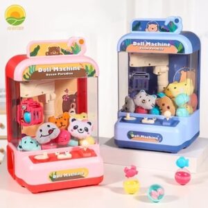 Kid Claw Machine Toy Girl 29CM Mini Gashapon Plush Doll Drawing Machine Animal Crane Grab Fairground Game For Children 3 Year