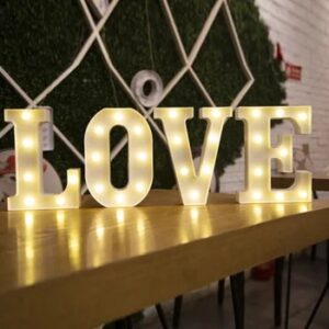 Luxury Alphabet Letter LED Lights Luminous Number Lamp Battery Night Light for Home Wedding Birthday Christmas Party Decoration