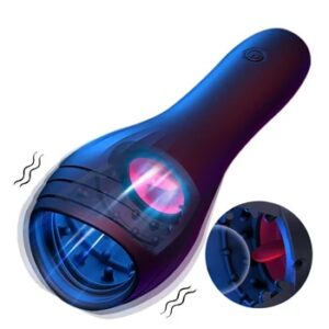 Male Glans Stimulate Massager 10 Modes Penis Delay Trainer Vibrator Rotate Masturbator Automatic Oral Climax Sex Sex Toy For Men