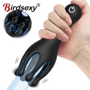 Male Glans Stimulate Massager 10 Modes Penis Delay Trainer Vibrator Rotate Masturbator Automatic Oral Climax Sex Sex Toy For Men