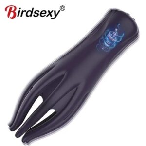 Male Glans Stimulate Massager 10 Modes Penis Delay Trainer Vibrator Rotate Masturbator Automatic Oral Climax Sex Sex Toy For Men