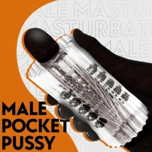 Male Masturbator Pocket Pussy Stroker 3D Textured Masturbation With 15 Handmade Steel Balls Vagina Toy Masturbating for Men