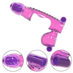 Male Penis Vibrating Ring Sleeve Penis Dick Enlargement Condoms Delay Ejaculation Sex Toys for Men Penis Extender Sleeve