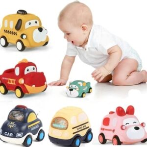 Mini Racing Car Kids Educational Toy Baby Car Toys Cars Soft & Sturdy Pull Back Car Toys For Children Boys Girl 1 2 3 4 5 Years