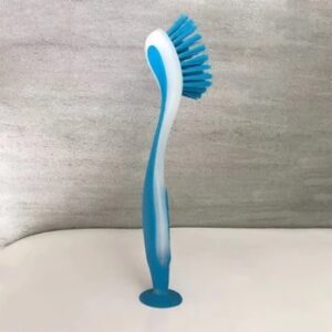 Multifunctional Pot Cleaning Brush Vertical Dishwashing Brush Kitchen Suction Cup Type Sink Cleaning Scrub Brush Long Handle