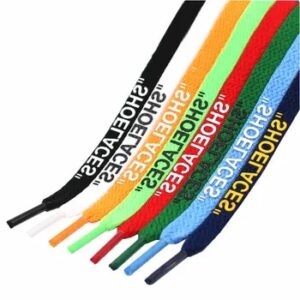 New 47/55/63 OW Signed SHOELACES Off Printed Shoe Lace Orange Green Purple White Shoe Lace for The Ten White Shoes Flat Laces