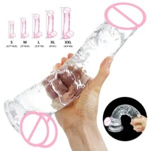 New Realistic Dildos Erotic Jelly Dildo With Super Strong Suction Cup Sex Toys for Woman Men Artificial Penis G-spot Simulation